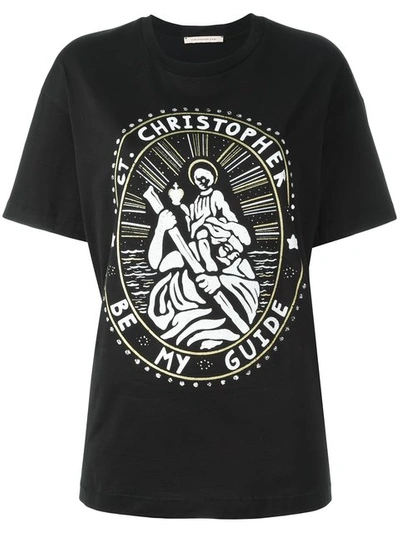 Christopher Kane St. Christopher T-shirt In Black