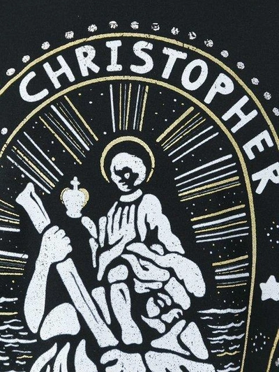 Shop Christopher Kane Saint Christopher T-shirt - Black