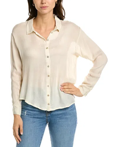 Chaser Drop Shoulder Hi Lo Button Down In Neutral