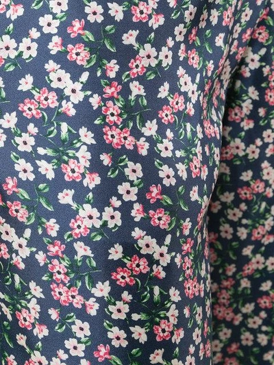 Shop Moncler Floral Print Cropped Trousers In Multicolour