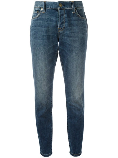 Burberry Relaxed Skinny Jeans In Mid Indigo In Blue