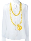 MOSCHINO MOSCHINO MEDALLION PRINT SHIRT - WHITE,A208043711937075