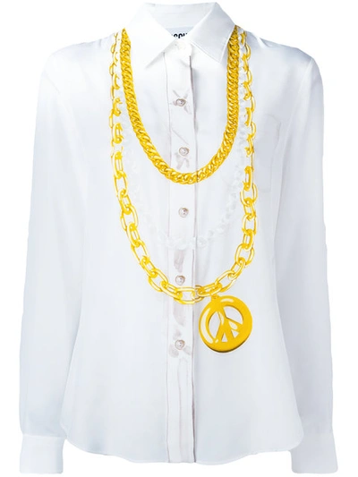 Moschino Medallion Print Shirt - White