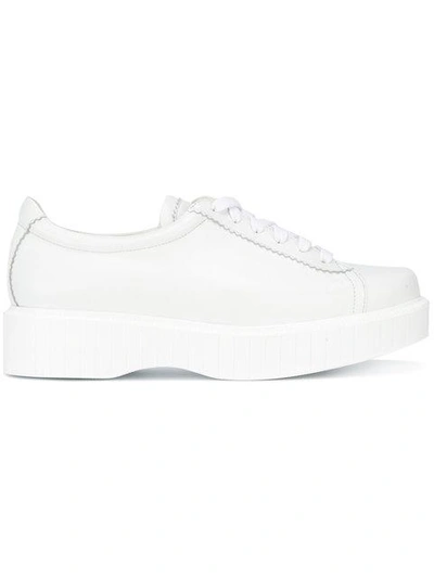 Shop Robert Clergerie Pasket Sneakers - White
