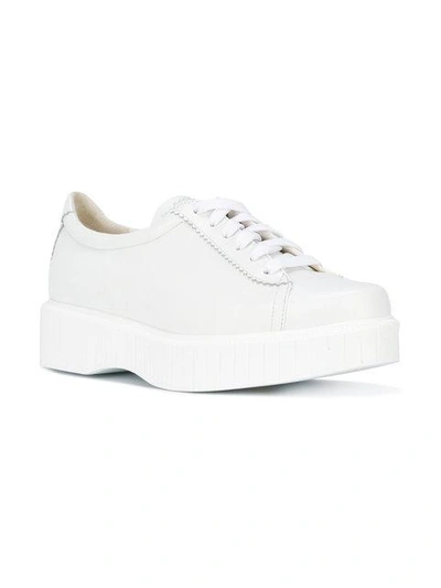 Shop Robert Clergerie Pasket Sneakers - White