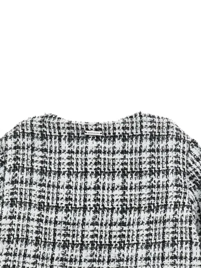 Monnalisa Tweed Cropped Jacket In Multi