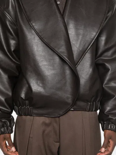 Source Unknown Eleni Bomber Jacket In Brown