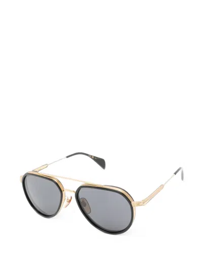 Eyewear By David Beckham Pilot-frame Sunglasses In Gold