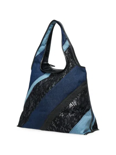3.1 Phillip Lim Lace-panelled Patchwork Tote Bag In Blue
