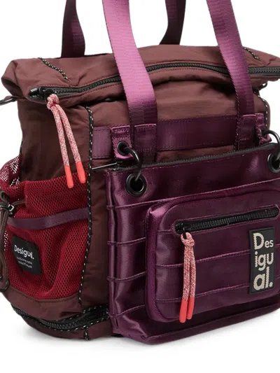 Desigual Multi-pocket Backpack In Purple