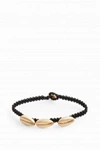 LUIS MORAIS Yellow-Gold Three-Shell Macramé Bracelet