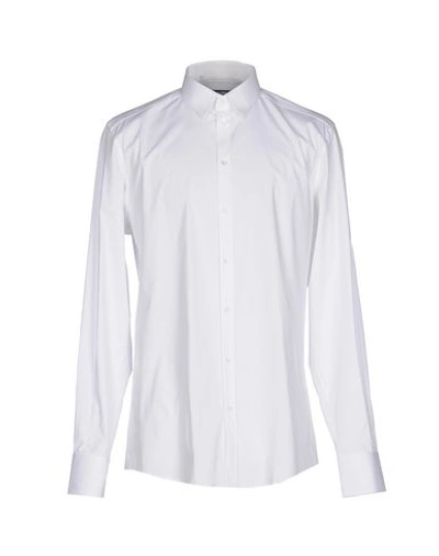 Shop Dolce & Gabbana Man Shirt White Size 17 Cotton, Elastane