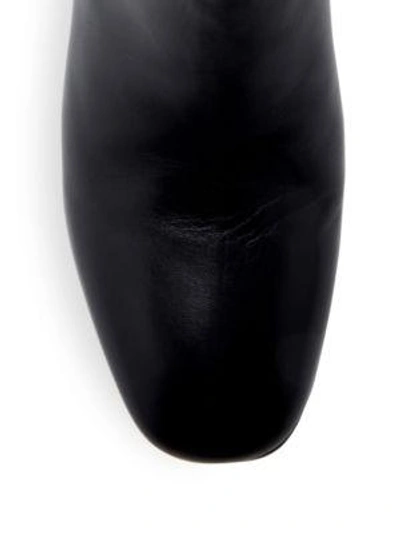 Shop Valentino Metal-weave Leather Block Heel Booties In Black