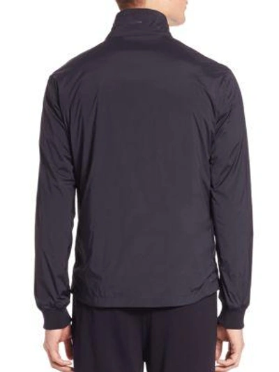 Shop Z Zegna Reversible Nylon & Techmerino Wool Jacket In Navy
