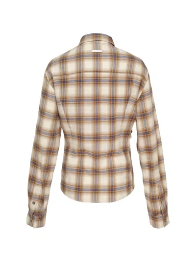 Andersson Bell Check Studded Shirt In Multi