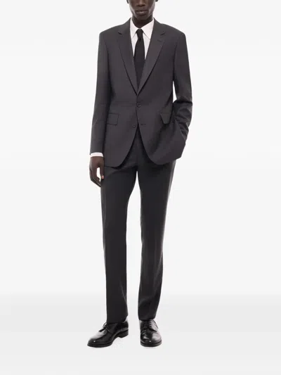 Fursac Checked-pattern Wool Blazer In Gray