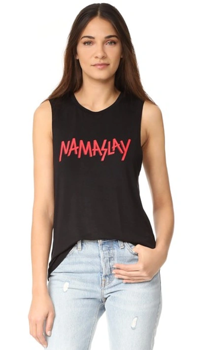 Chrldr Namaslay Muscle Tank In Black