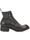 Guidi Front Zip Boots In Black