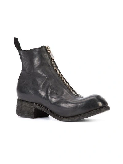 Shop Guidi Front Zip Boots In Black