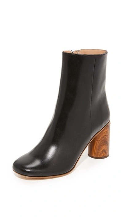 Acne Studios Allis Leather Ankle Boots In Black