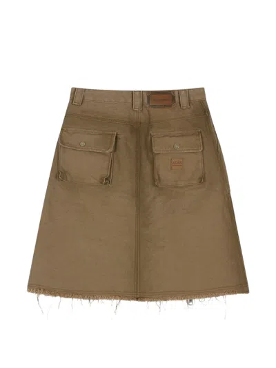 Andersson Bell Cargo-pocket Wrap Skirt In Brown