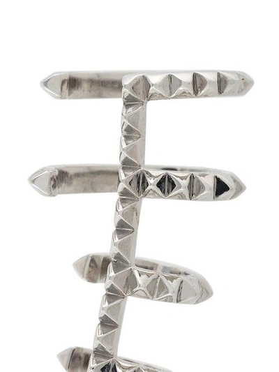 Shop Kasun London Cage Cuff Earring In Metallic
