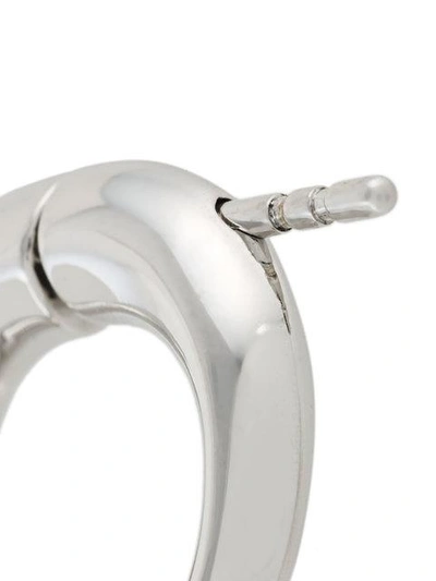 Shop Kasun London Croc Hoop Earrings In Metallic