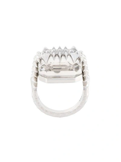 Shop Kasun London Glacier Ring In Metallic