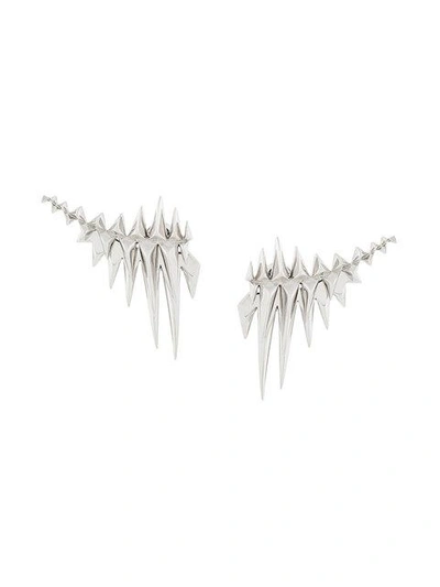 Shop Kasun London Glacier Earrings In Metallic