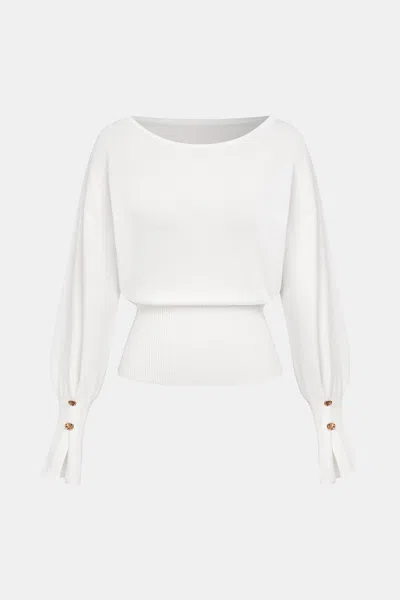 Cupshe Simple Days White Sweater In White