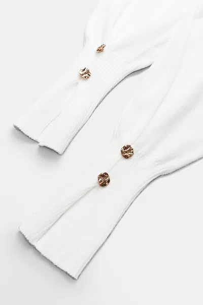 Cupshe Simple Days White Sweater In White