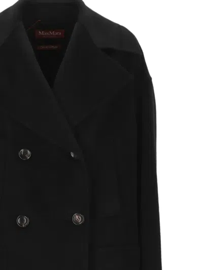 Max Mara Double-breasted Jacket In Black