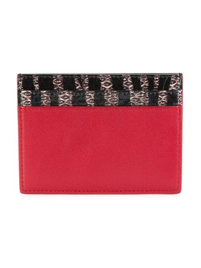 Shop Saint Laurent Paris Cardholder In Red