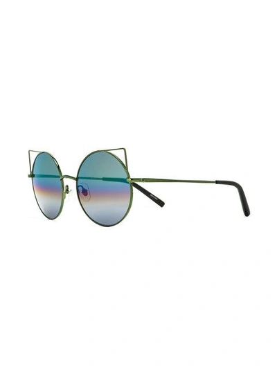 Shop Linda Farrow Round Frame Sunglasses