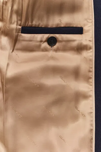 Gant Wool Blend Car Coat In Blue