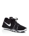 Nike Free Tr 6 Lace Up Sneaker In Black/white