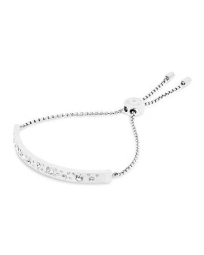 Shop Michael Kors Pavé Slider Bracelet In Silver