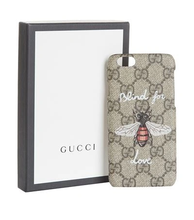 Shop Gucci Bee Gg Supreme Iphone 6 Case
