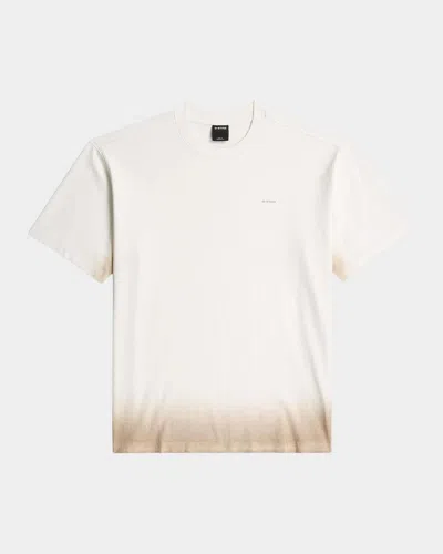G-star Logo Sprayed Cotton T-shirt In Neutral