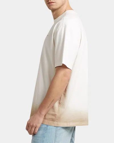 G-star Logo Sprayed Cotton T-shirt In Neutral