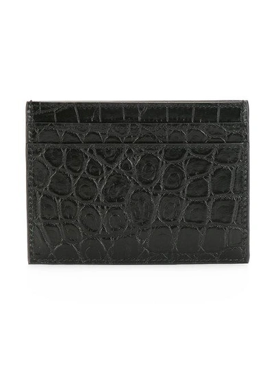 Shop Saint Laurent Id Cardholder In Black