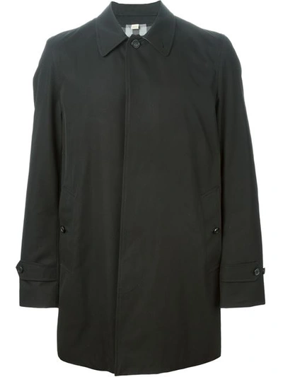 Burberry Roeford Single-breasted Cotton-gabardine Coat In Black
