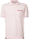 THOM BROWNE chest pocket polo shirt,DRYCLEANONLY