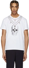 ALEXANDER MCQUEEN White Skull Necklace T-Shirt