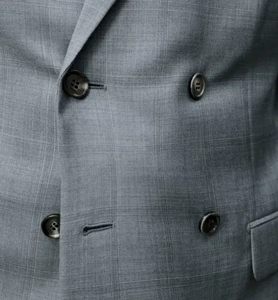 Dior Double-breasted Suit In Gray