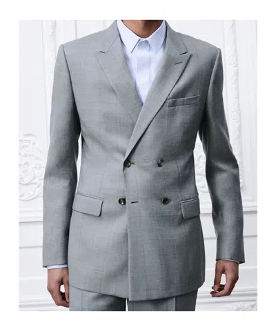 Dior Double-breasted Suit In Gray