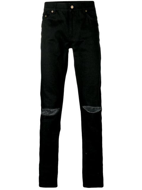 ysl biker jeans