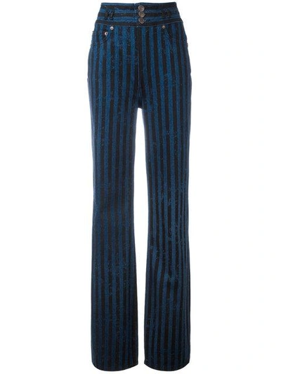 Shop Marc Jacobs Wide Leg Star Trousers In Blue