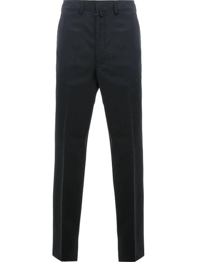 Shop Lanvin Tailored Straight-fit Trousers - Blue