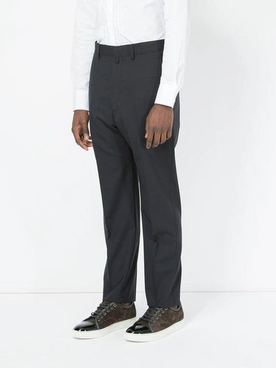 Shop Lanvin Tailored Straight-fit Trousers - Blue